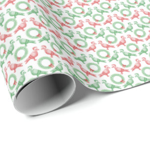 Papel de regalo de paloma de Navidad