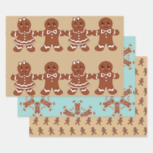 Papel de regalo de pan de jengibre