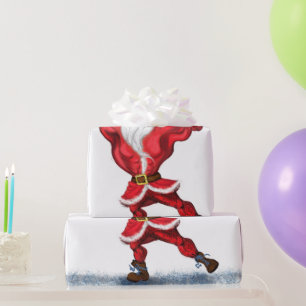 Papel de Regalo de Papá Noel en Forma Física
