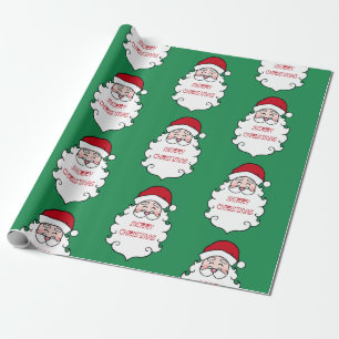 Papel de regalo de Papá Noel Feliz Navidad