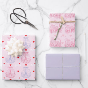 Papel de regalo de París, envoltorio de regalo de