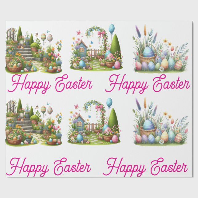 Papel de regalo de Pascua – (Superficie plana)