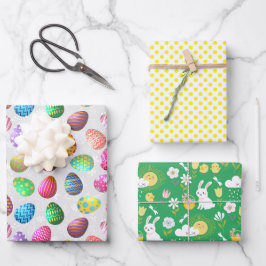 Papel de regalo de Pascua impresionante hoja plana