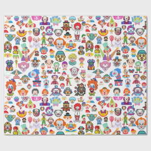 Papel de regalo de payaso de circo
