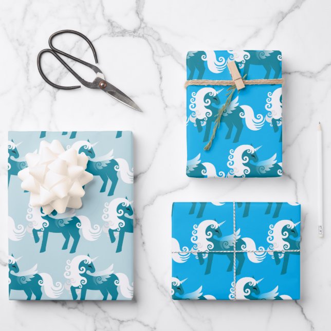 Papel de regalo de Pegasus Blues (Anverso)