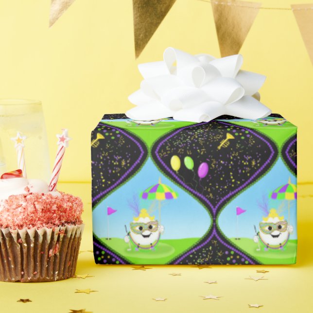 Papel de regalo de pelota de golf de Carnaval  (Fiesta de cumpleaños )