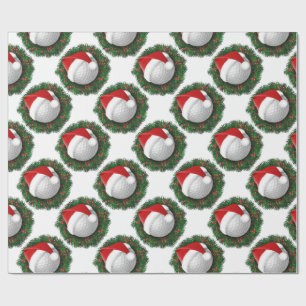 Papel de regalo de pelota de golf y sombrero de Sa