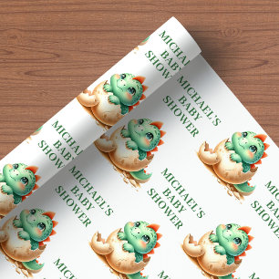 Papel de regalo de pequeño dinosaurio bebé para na