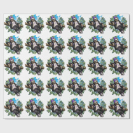 Papel de regalo de perezoso relajado