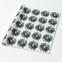 Papel de regalo de perezoso relajado