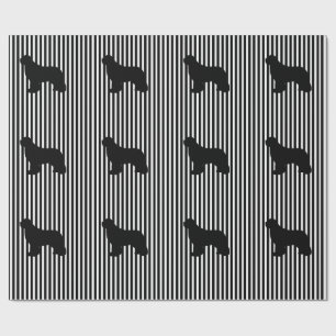 Papel de regalo de perro Terranova multi negro