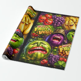 Papel de regalo de personaje divertido
