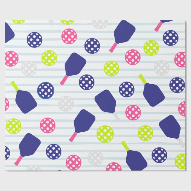 Papel de regalo de pickleball (Superficie plana)