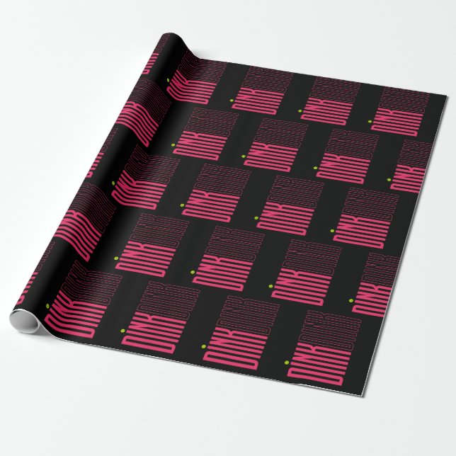 Papel de regalo de pickleball con patrón de dink r (Desenrollado)