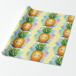 Papel de regalo de Piña Feliz
