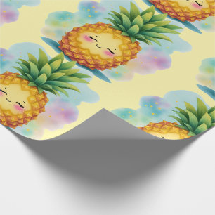 Papel de regalo de Piña Feliz