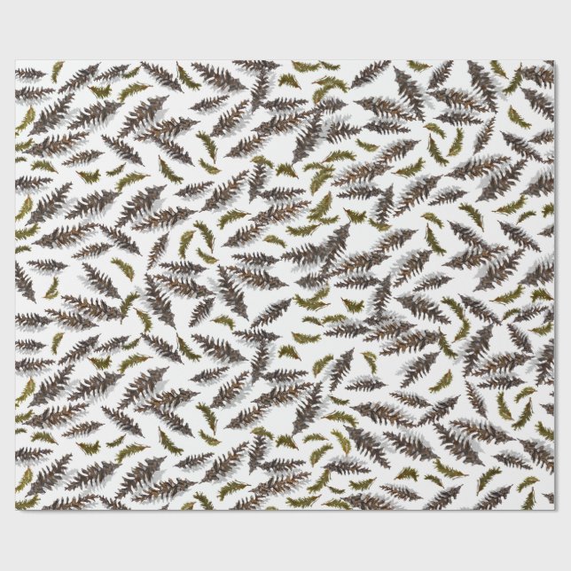 Papel de regalo de piñas de pino blanco de vacacio (Superficie plana)