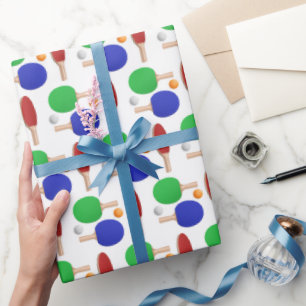 Papel de regalo de Ping Pong, envoltorio de regalo