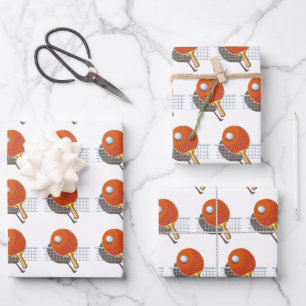 Papel de regalo de Ping Pong, envoltorio de regalo