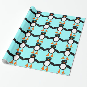Papel de regalo de pingüino lindo