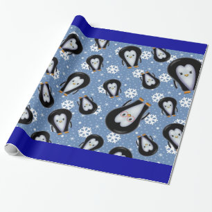 Papel de Regalo de Pingüinos Adorables en la Nieve