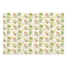 Papel de regalo de plantas nativas del volcán de H