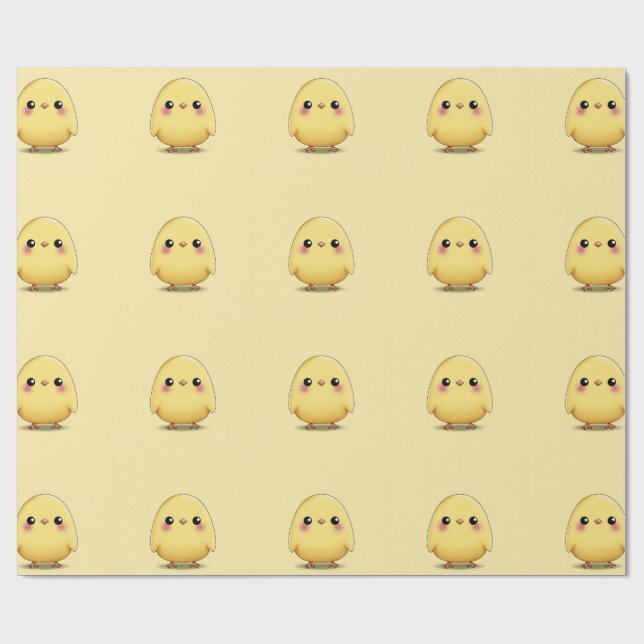 Papel de Regalo de Pollito Adorable Regalo de Poll (Superficie plana)