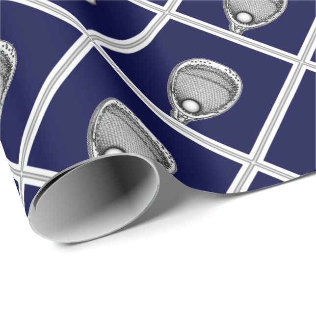 Papel de regalo de portero de Lacrosse (Esquina del rollo)