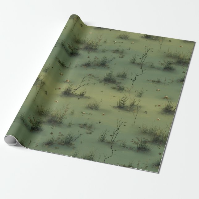 Papel de regalo de primavera de Bruja del Pantano (Desenrollado)