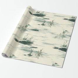 Papel de regalo de primavera de estanque fantasmal