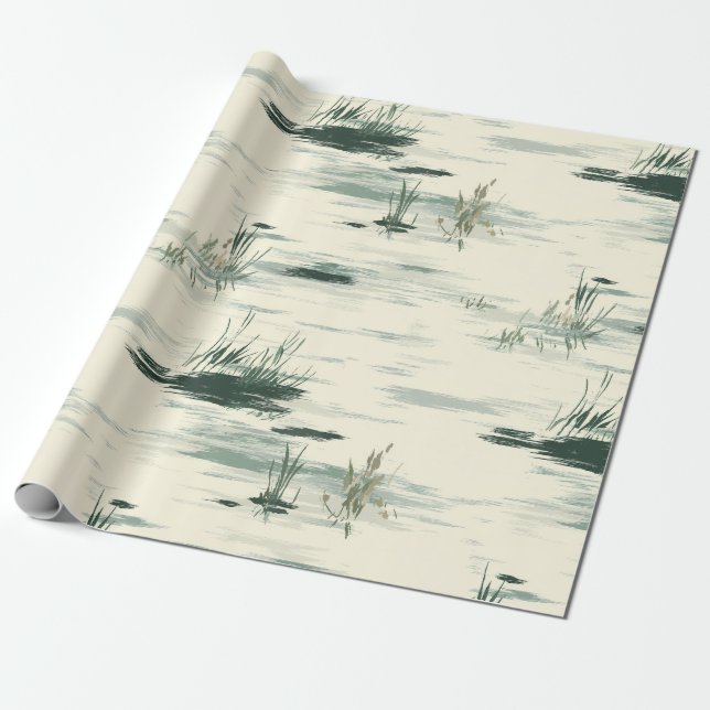 Papel de regalo de primavera de estanque fantasmal (Desenrollado)