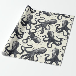 Papel de regalo de pulpos intrigantes