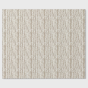 Papel de regalo de punto de cable acogedor