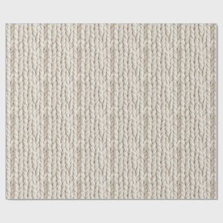 Papel de regalo de punto de cable acogedor