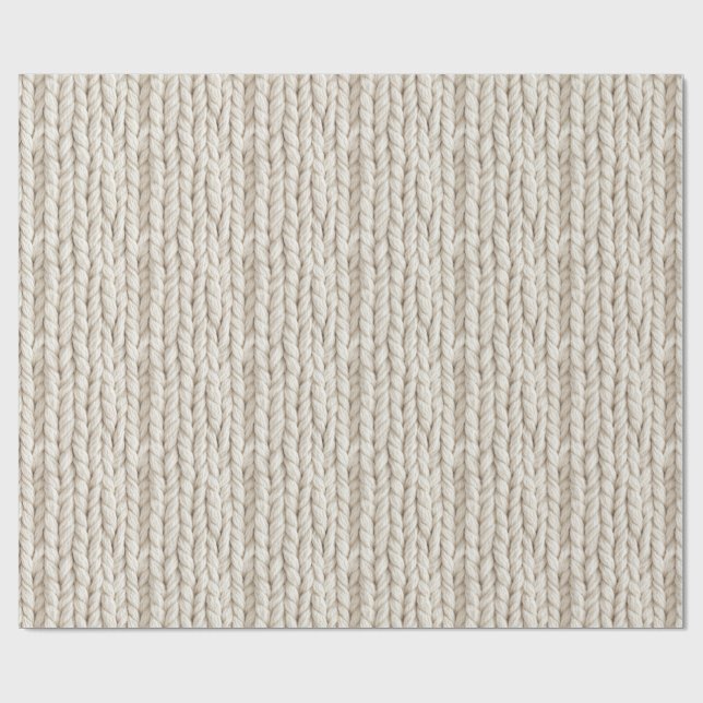 Papel de regalo de punto de cable acogedor (Superficie plana)