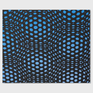 Papel de regalo de puntos azules y negros