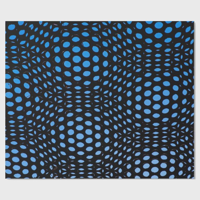 Papel de regalo de puntos azules y negros (Superficie plana)