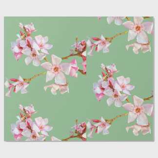 Papel de regalo de ramas de flor de cerezo rosa