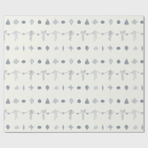 Papel de regalo de raya de adorno de Navidad nostá