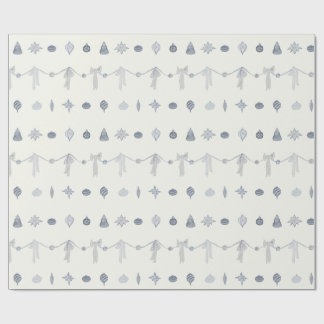 Papel de regalo de raya de adorno de Navidad nostá