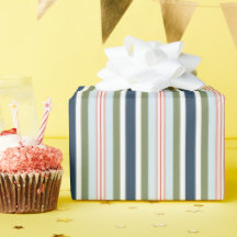 Papel de Regalo de Raya de Caramelo de Invierno