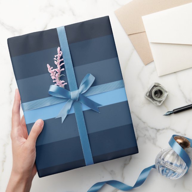 Papel de regalo de rayas azules (Regalar)