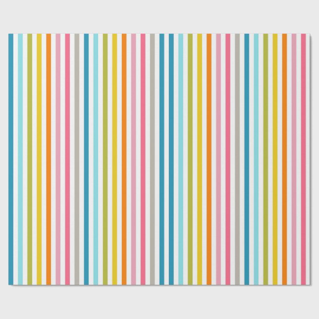 Papel de Regalo de Rayas Coloridas (Superficie plana)