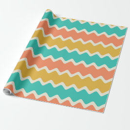 Papel de regalo de rayas grandes Chevron colorido