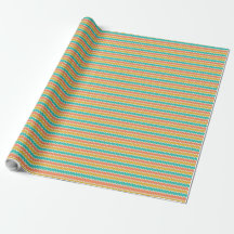 Papel de regalo de rayas pequeñas Chevron colorido