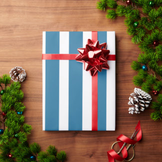 Papel de regalo de rayas verticales azul teal y bl