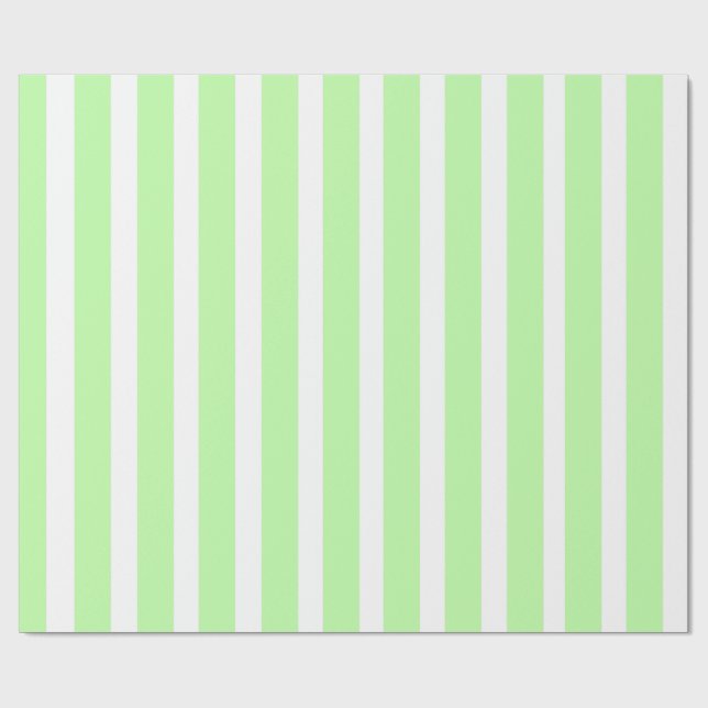 Papel de regalo de rayas verticales verde menta y  (Superficie plana)