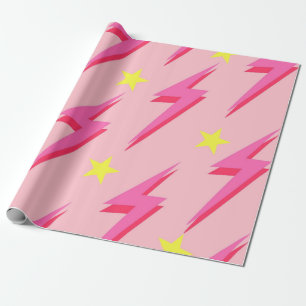 Papel de regalo de rayo rosa para regalos únicos
