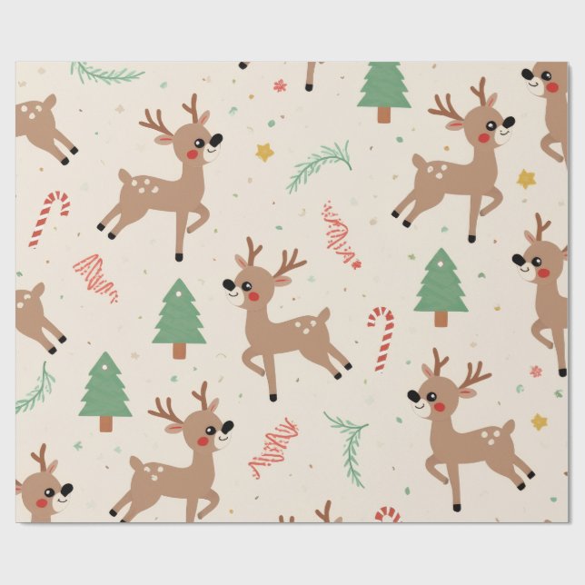 Papel de Regalo de Reno (Superficie plana)