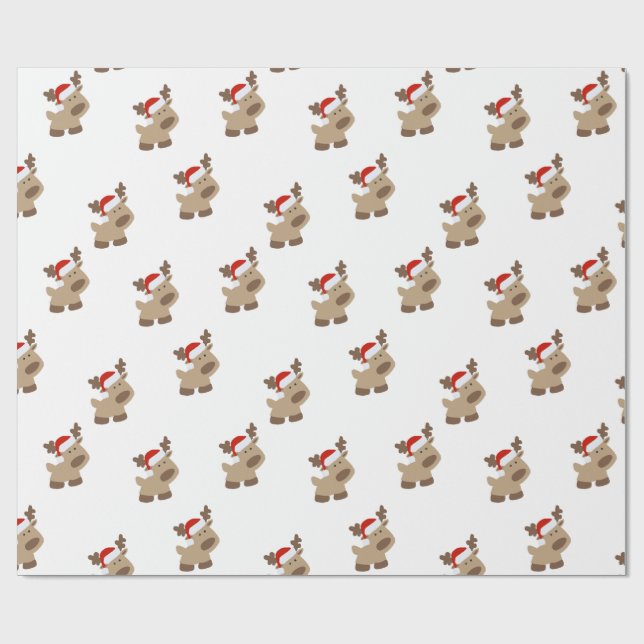 Papel de regalo de reno (Superficie plana)